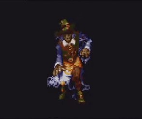 Here are some more examples from Murphy's Ghosts from other versions of Wizardry. On the left is the PC-98 version, while on the right are the depictions of the character in the PC Engine (top) and WonderSwan Color editions (bottom)